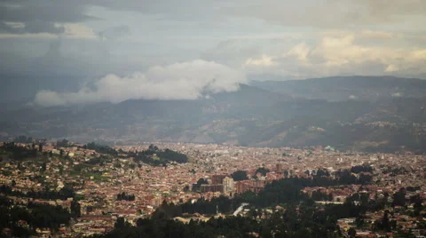 Ecuador. View on Cuenca. Day to night.  4k time lapse Stock Footage 64081680