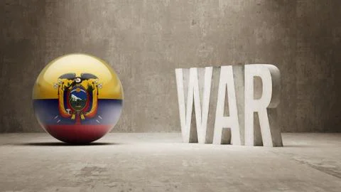 Ecuador. War Concept. Stock Illustration