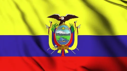Ecuador waving flag 4K animation video Stock Footage 253001816