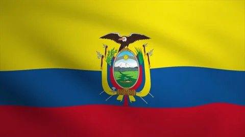 Ecuador Waving Flag Background Animation. Looping seamless 3D animation. Mo.. Stock Footage 230566867