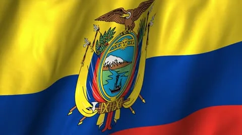 Ecuador Waving Flag Video stock 12253049