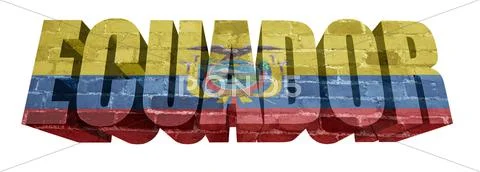 Ecuador word Stock Illustration