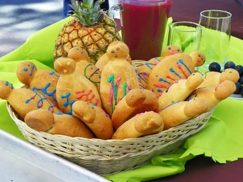 Ecuadorian bread figures Stock Photos