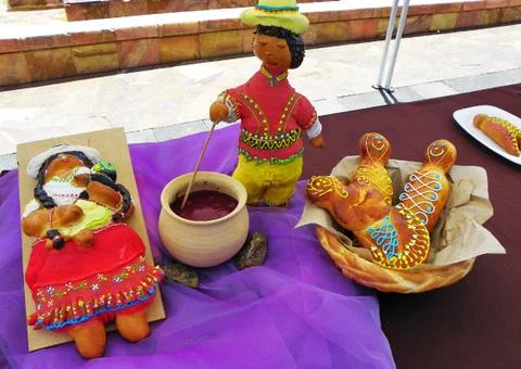 Ecuadorian bread figures Stock Photos