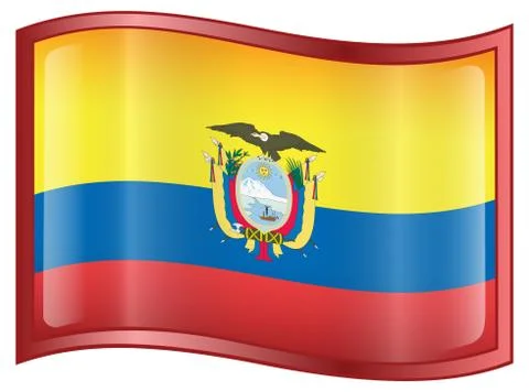 Ecuadorian flag icon. Illustration