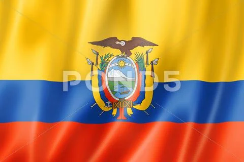 Ecuadorian flag Stock Illustration