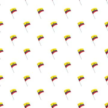 Ecuadorian flags repeating in a seamless pattern Stock Illustration