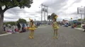 Ecuadorian girls dancing near the El Panecillo statue in Quito 4k or 4k+ Resolution