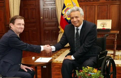 Ecuadorian President meets with US Under Secretary, Quito, Ecuador - 23 May 2019 Stock Photos