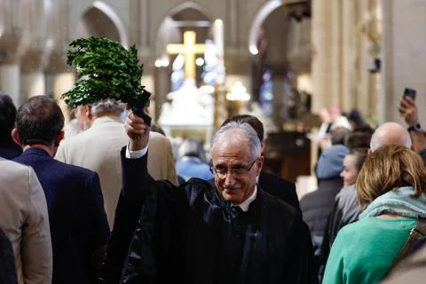 Ecumenical celebration of Easter at Notre-Dame de Paris, France - 20 Apr 2025 Foto stock