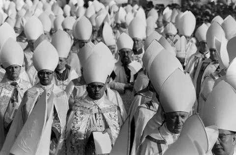 Ecumenical Procession during Vatican Ecumenical Council., Vatican City Stock Photos
