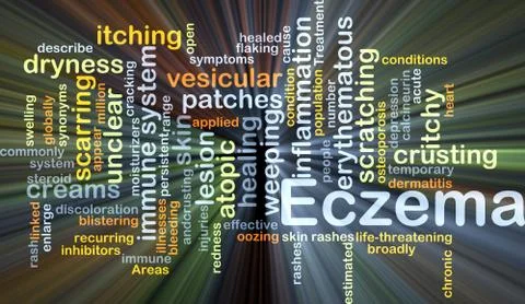 Eczema background concept glowing Stock Illustration