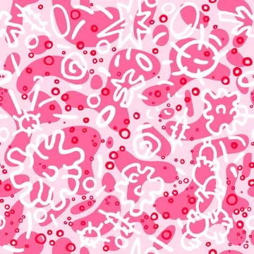 Eczema seamless pattern. Illness symptom, bacteria and methods of treatment.  Stock Illustration