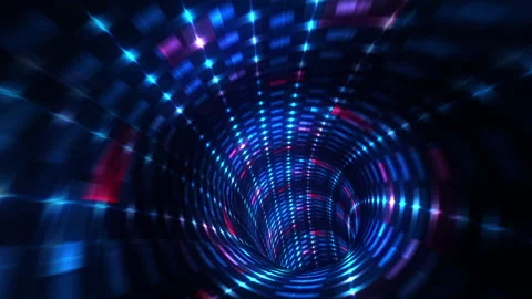 Ed blue light effect in tunnel Stock Footage 160201556