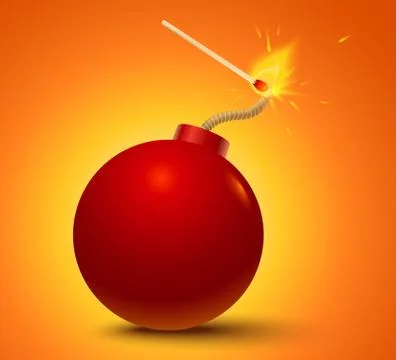 Ed bomb and match Illustrazione stock