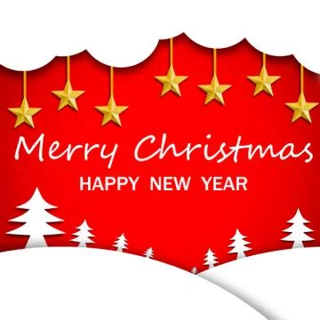 Ed Christmas background with white clouds Stock Illustration