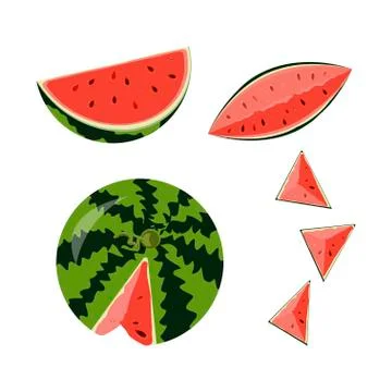 Ed fruit watermelon Stock Illustration