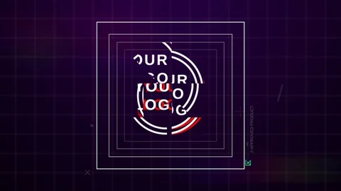 ED Glitch Shape Logo Reveal Stock After Effects