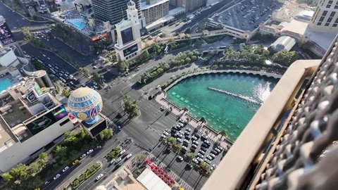 ED: LV, NV, US 8/25/25: Stunning View of the Las Vegas Strip From the Eiffel Stock Footage 318315306