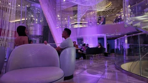 ED: LV, NV, US 8/25/25: Dining in the Chandelier at Cosmopolitan Hotel in Las Stock Footage 318924992