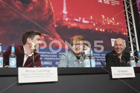 Ed Sheeran and Murray Cummings during Berlinale 2018 Stock Photos