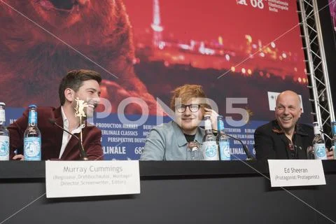 Ed Sheeran and Murray Cummings during Berlinale 2018 Stock Photos