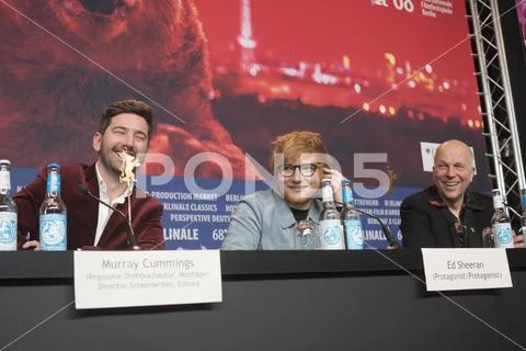 Ed Sheeran and Murray Cummings during Berlinale 2018 Stock Photos