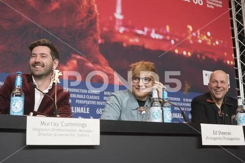 Ed Sheeran and Murray Cummings during Berlinale 2018 Stock Photos