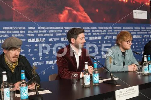 Ed Sheeran, Murray Cummings and Foy Vance at Berlinale 2018 Stock Photos