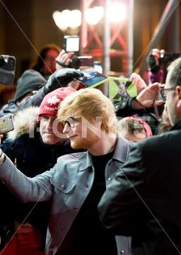 Ed Sheeran on red carpet during Berlinale 2018 Stock Photos