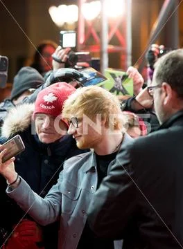 Ed Sheeran on red carpet during Berlinale 2018 Stock Photos