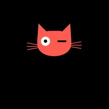 Ed sign vector portrait of a cat Stock Illustration