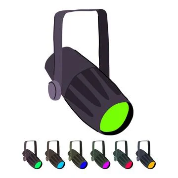 Ed spotlight stage vector cartoon graphic Stock Illustration