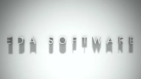 Eda software 3D title animation with shadows on a white background Stock Footage 297906731