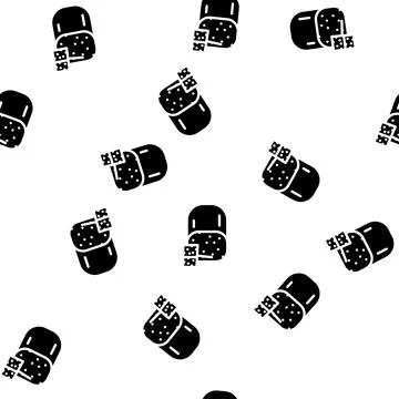 Edam cheese glyph vector seamless pattern Stock Illustration