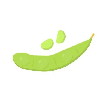 Edamame Flat Illustration. Clean Icon Design Element on Isolated White Back.. Stock Illustration