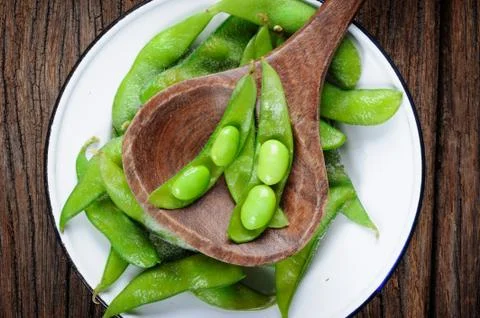 Edamame soybeans Stock Photos