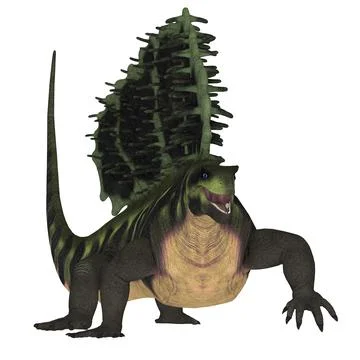 Edaphosaurus Tetrapod Walking Stock Illustration