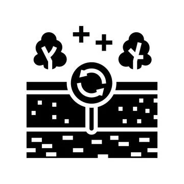 Edaphotop ecosystem glyph icon vector illustration Illustrazione stock