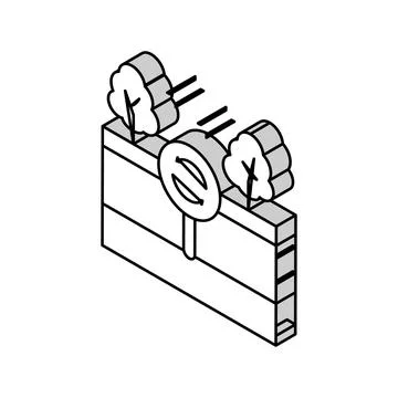 Edaphotop ecosystem isometric icon vector illustration Stock Illustration
