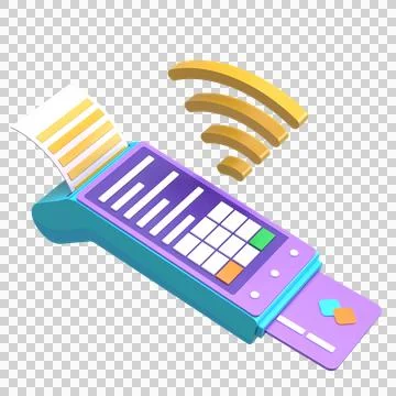 EDC Machine 3D Icon Stock Illustration