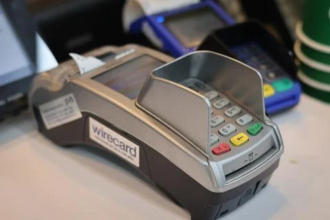 EDC machine or electronic data capture machine 스톡 사진