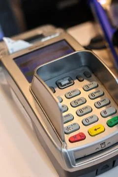 EDC machine or electronic data capture machine Stock Photos