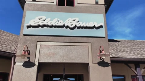 Eddie Bauer Storefront Pan Down Stock Footage 299700604