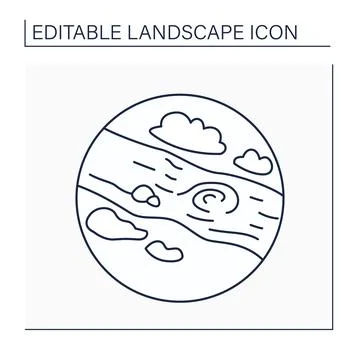 Eddy line icon Stock Illustration