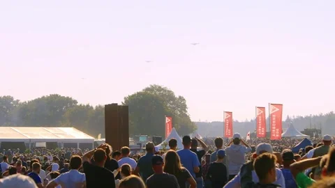 Ede, Netherlands - 09/21/2024: Large crowd gathers during the Airborne Stock Footage 286410549