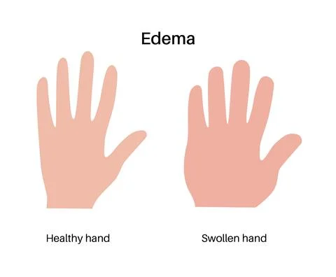 Edema of arm Illustrazione stock