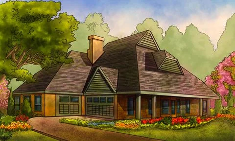 Eden House Stock Illustration