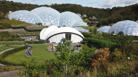 Eden Project Biomes in Cornwall, England Stock Footage 307220394