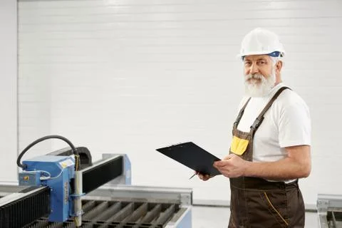 Eder engineer looking at camera and posing Stock Photos